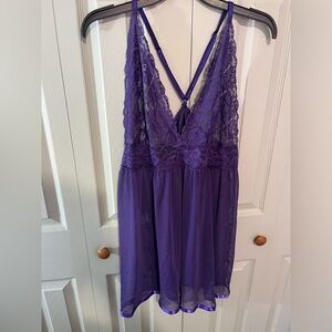 Purple Teddy and boy shorts